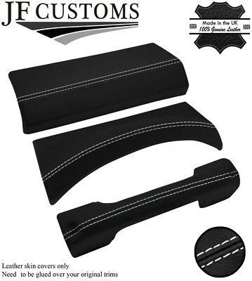 AFORCE AUTO WHITE STITCH 3X DASH TRIM LEATHER SKIN COVERS FITS LAND ROVER DEFENDER 07-14