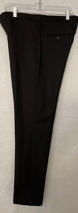 Express Men's Flat Front Pants, Sz 31/32 But Measures 33x29.25”,Black - Picture 1 of 10