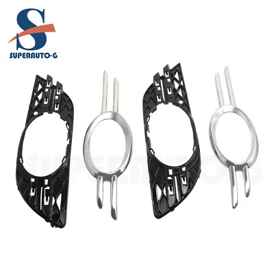 Juego de cubierta de rejilla de luz antiniebla delantera izquierda + derecha apta para Mercedes-Benz E350 E320 Foto 1 de 4