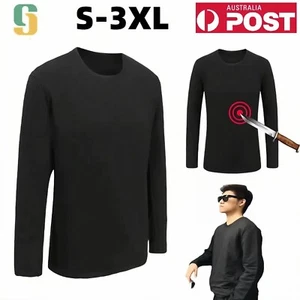Stab Proof Long Sleeve T-Shirt Body Armour Anti-knife Cutproof Slash Resist AU - Bild 1 von 12