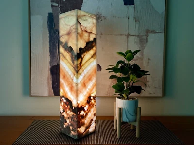 Abajur ônix / abajur de pedra / luz ônix / abajur de mesa / abajur de mesa / iluminação doméstica - Imagem 1 de 4