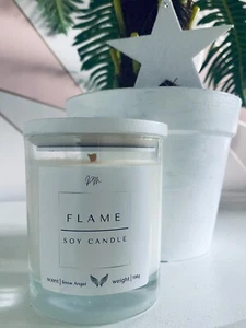 Snow Angel Scented Soy Candle | Handmade | Color Jar Options | Gift Idea - Picture 1 of 18