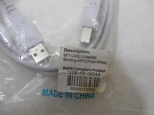 USB 2.0 High Speed 6FEET A Male to Mini B Male AM BM Printer Scanner Cable Cord - Picture 1 of 5