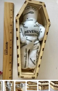 9”Stuffed REVENGE VOODOO DOLL In Coffin - Don’t Get Mad - Get Even! - Picture 1 of 2
