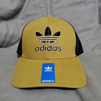 Adidas - Originals Icon 2.0 Trucker SnapBack Hat - OSFM - Sand Beige/Black/White - Image 1 of 4