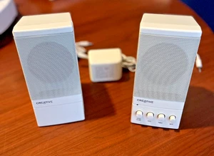 NICE! Creative Cambridge Soundworks PC Speakers SBS20 Beige Retro PC Gaming - Afbeelding 1 van 6