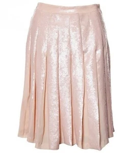 Alannah Hill La Vie En Rose Pink Matte Sequinned Box Pleat Skirt 10 RRP $319 - Picture 1 of 4