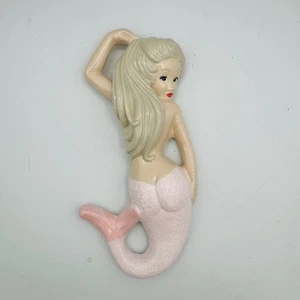 Mermaid Chalkware Kitsch Kitschy Wall Plaque Mid-Century Retro Fish VTG Style - Picture 1 of 2