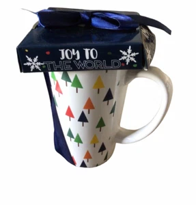 Christmas Joy To The World Christmas Tree Print Coffee Cup/Mug 14 oz new - Picture 1 of 5