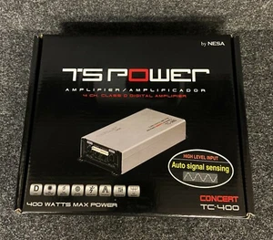 AMPLIFICADOR DIGITAL NESA TS POWER TC-400 4 CANALES CLASE D 120W X 4CH @ 2 OHM NUEVO - Imagen 1 de 12