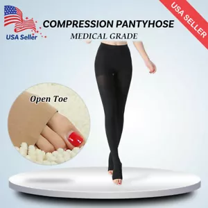 Collant collant a compressione uomo donna supporto infermiere medico gonfiore calze - Foto 1 di 14