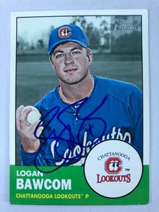 2012 Topps Heritage Minors Dodgers Lookouts Logan Bawcom Autographed Card #113 - Picture 1 of 1