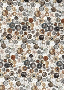 Timeless Treasures Gail C1199 Creme 100% Baumwolle 1/2 Meter - Bild 1 von 1