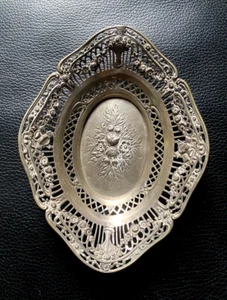 Bonita filigrana plata 800 cuenco 91 g motivos florales historicismo antiguo alrededor de 1900 - Imagen 1 de 6