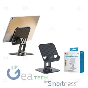 NCC CH17 Supporto da Tavolo Pieghevole Universale per Tablet | Bianco - Picture 1 of 2