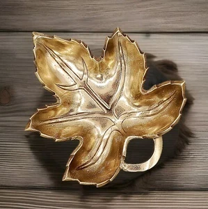 Vintage Solid Brass Detailed Japanese Maple Leaf - Picture 1 of 10