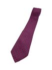 HERMES Necktie Tie Bordeaux all over pattern 100% Silk made in France H443