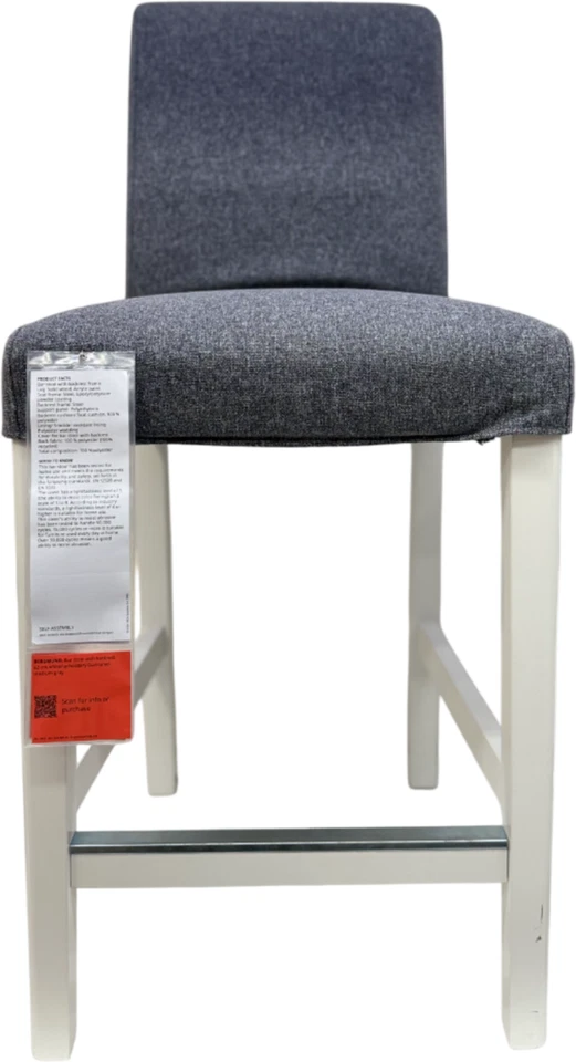 Nuevo IKEA BERGMUND Blanco Gris Taburete de Bar Respaldo 62 cm (24 3/8") 394.717.87 Foto 1 de 1