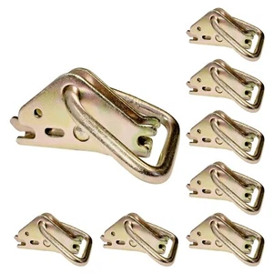 8 Pack E Track 2" D Ring Tie Down Fitting for Enclosed Trailer Tie Down Strap - Picture 1 of 7