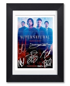 SUPERNATURAL CAST SIGNED POSTER PRINT TV SHOW SERIES SEASON PHOTO AUTOGRAPH GIFT - Imagen 1 de 1