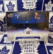 2017 Upper Deck Toronto Maple Leafs Centennial Retired Numbers Johnny Bower 123