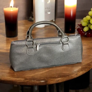 Insulated primewear wine purse Clutch Shimmer silver 15 X 6 With Opener NWOT - Picture 1 of 15