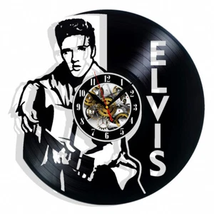 Elvis Presley Vinyl Wanduhr Schallplatten Deko Geschenk Weihnachten Geburtsta... - Afbeelding 1 van 5