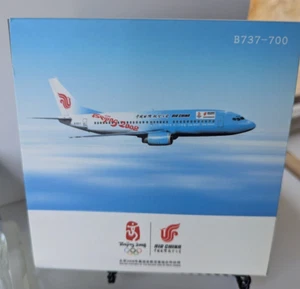 Model Airplane Boeing B737-700 Scale 1:280 Beijing Olympics China aero modeling - Picture 1 of 10