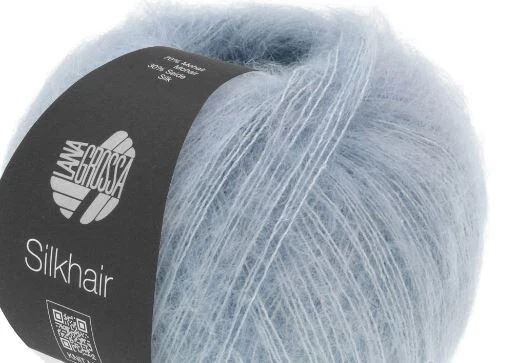 (kg/356€) Silkhair Lana Grossa  25g Fb. 196 blaugrau Kid Mohair Seide PORTOFREI - Bild 1 von 1