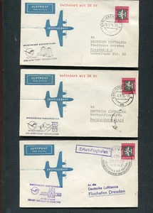 DDR - 6 Flugbelege aus 1958 ( 27166 ) - Picture 1 of 4