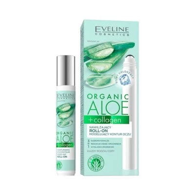 Eveline Organic Aloe + Collagen Moisturizing Eye Contour Modeling Roll-On 15ml - Image 1 of 2
