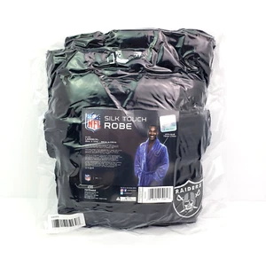 The Northwest Group NFL Las Vegas Raiders Black Adult Size L/XL Silk Touch Robe - Picture 1 of 5