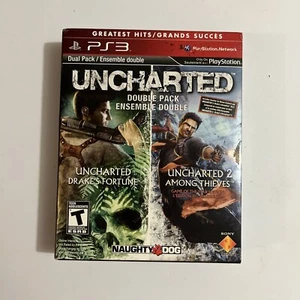 Uncharted Drakes Fortune + Among Thieves (PS3) Greatest Hits paquete doble - Imagen 1 de 7