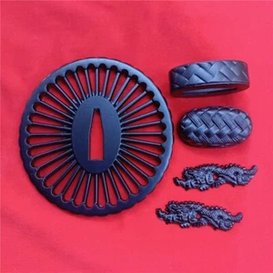 Excellent Part Tsuba Kashira Fuchi Menuki Guard For Japan Samurai Katana Sword - Picture 1 of 10