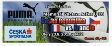 Ticket Czech Republic - France 23.08.2011 U18