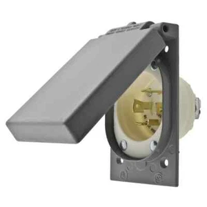 BRYANT 71530MBWP, Weather Protective Power Inlet, 250 VAC, 30 A, 3-Pole, 4 Wire - Picture 1 of 3