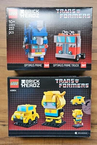 💗💗LEGO BrickHeadz 40803 Optimus Prime & 40804 Bumblebee💗💗Brand New - Picture 1 of 1