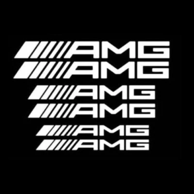 6x AMG Vehicle Brake Caliper Heat Resistant Decal Stickers For Race Sports Car - Image 1 of 4