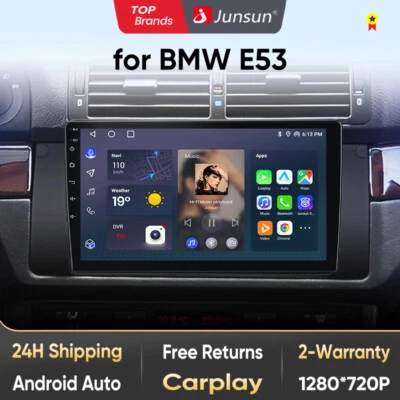 Android13 Autoradio GPS NAVI Für BMW X5 E53 2000-2007 1+32GB Stereo WIFI BT DAB+ - Bild 1 von 4