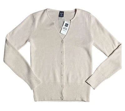 Suéter Cárdigan Gap Mujer Talla XS Rosa Lana Merino Clásico Cuello en V Botón Nuevo con Etiquetas Foto 1 de 4