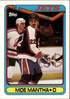 1990-91 Topps Moe Mantha #354 Winnipeg Jets - Image 1 of 2