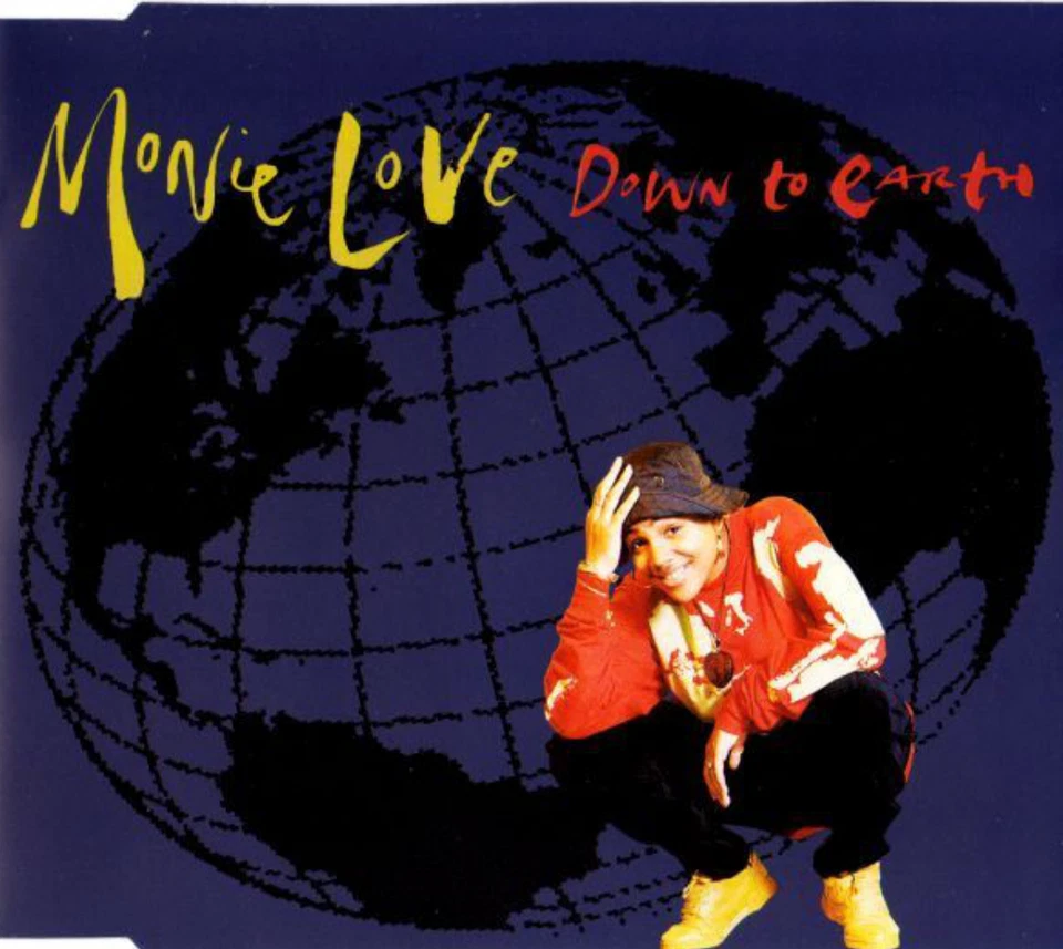 MONIE LOVE "Down To Earth" (German CD-Single 1990) 4-Tracks remixes **VG w/cut** - Image 1 of 2
