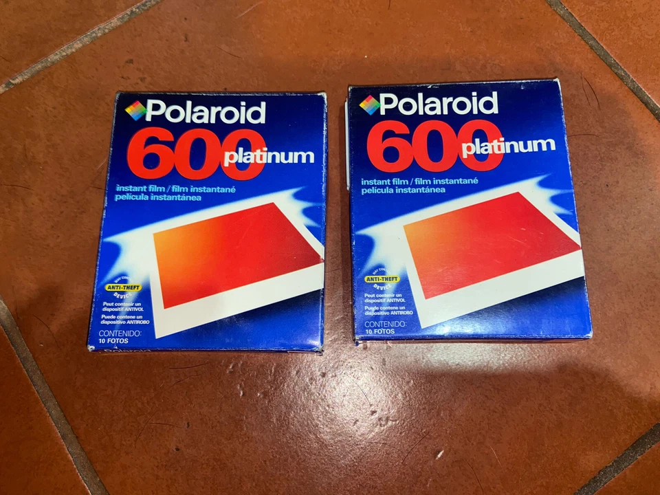 Lot of 2 Polaroid Camera 600 Platinum Film New, Sealed "Expired Jan 2002" - Image 1 of 1