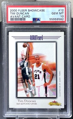( /201 PSA10 ) Tim Duncan 2000-01 Fleer Showcase Avant Card Rare POP1 Spurs HOF - Image 1 of 3