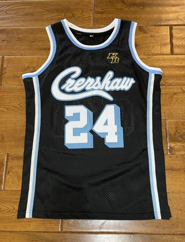 🔥 FREE SHIPPING!  Kobe Bryant Crenshaw Jersey Mens Black #24 Brand New Cover