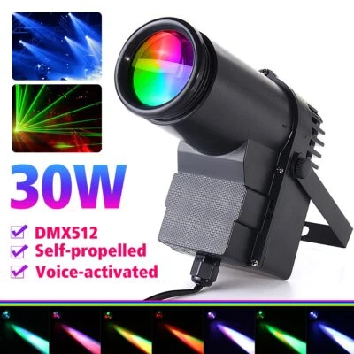 Pin Spot Beam Stage Lighting LED Spotlight DMX RGBW Bar Party DJ Disco KTV Light - Image 1 of 4
