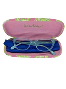 Lily Pulitzer Kids Eyewear Blue BRAE 48-15-130 Flex Hinge Eyeglass Frames & Case - Picture 1 of 9
