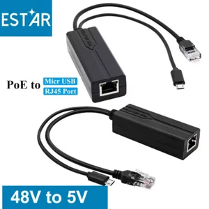 Wholesale Standard Micro USB RJ45 POE Power Over Ethernet Splitter Separator - Afbeelding 1 van 22