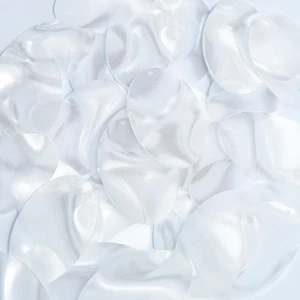 Sequin Oval 2 inch Crystal Mirage Loose Large Paillettes. Made in USA. - Picture 1 of 2