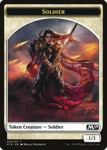Soldier Token (006) Set Base 2019 M19 MTG Magic - Foto 1 di 1